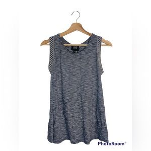 Anthropologie Embroidered W5 Flowy Tank Top